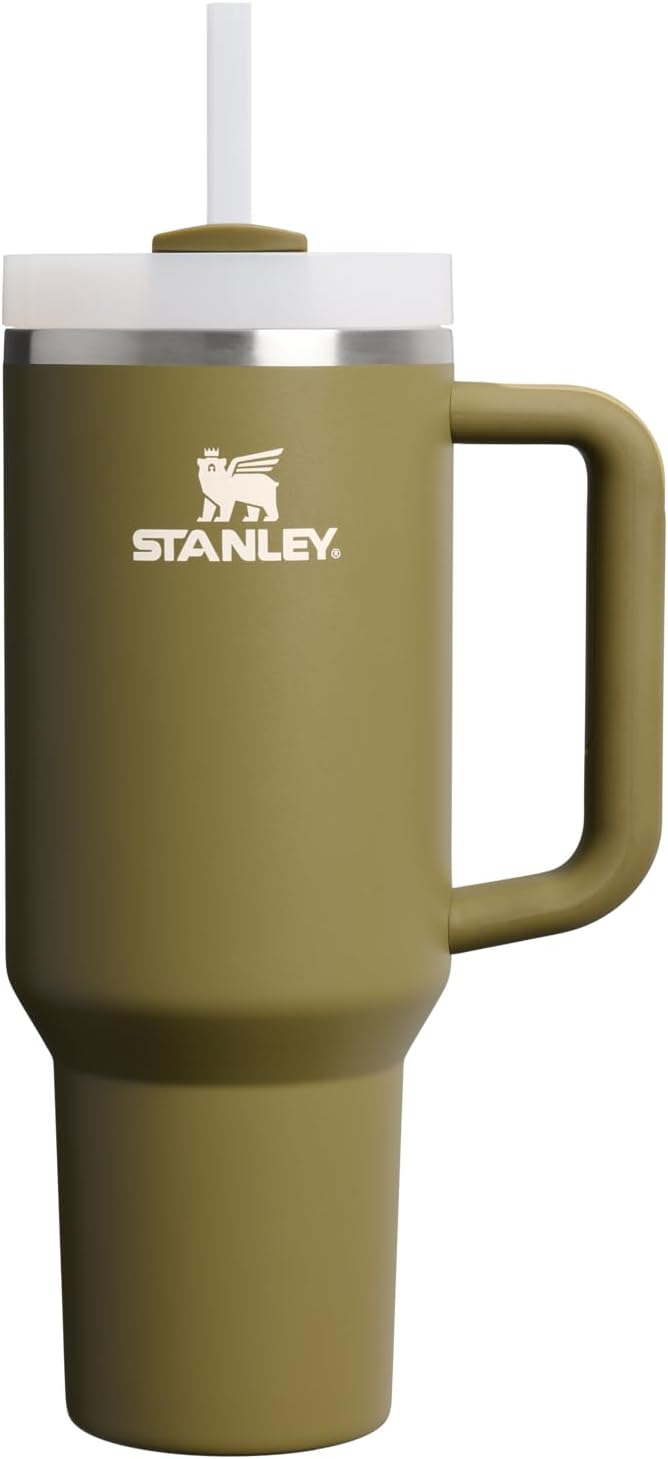 Stanley Quencher H2.0 Tumbler with Handle and Straw 40 oz | Flowstate 3-Position Lid | Cup Holder Compatible for Travel | Insulated Stainless Steel Cup | BPA-Free | Exclusive Thyme