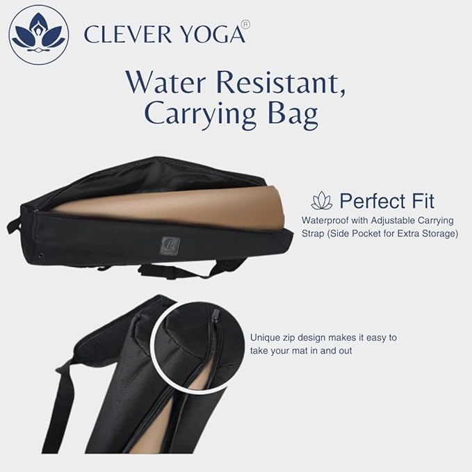 Clever Yoga Liquid Balance Thick Yoga Mat - Pro Exercise Yoga Mat with Non-Slip Surface for Home Gym, Earth-Friendly & Recyclable Pilates and Workout Pad Women & Men, 4.5 mm - Bloomnest