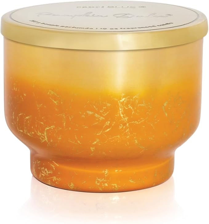 Capri Blue Glimmer Jar Candles - Luxury Holiday Scented Candles for Home - Long Lasting Soy Wax Blend - Scented Holiday & Home Decor - Pumpkin Dulce Inverted Jar (10 oz) - Bloomnest