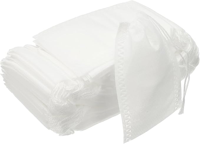 uxcell 100 Pcs Spice Bags for Cooking, 2x3 in Disposable Empty Tea Bags Muslin Non-Woven for Loose Leaf Tea Sachet Straining Soups Herbs, White - Bloomnest