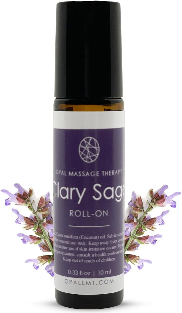 Premium Essential Oil Roll On Opal Massage Therapy (Clary Sage)