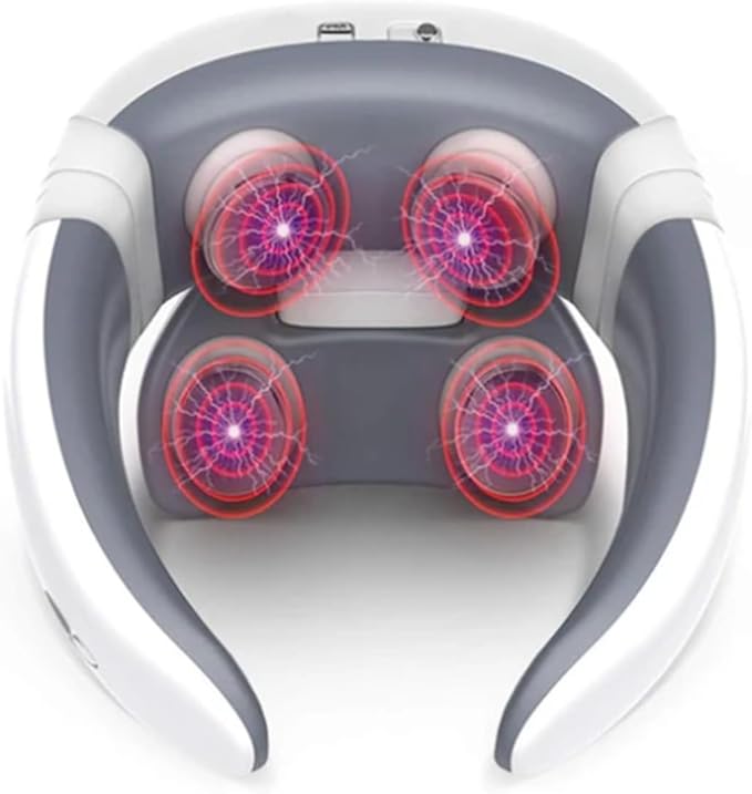 Intelligent Neck Massager 6 Modes 9 Gears TENS Pulse Heating Cervical Massager (Blue) Bloomnest