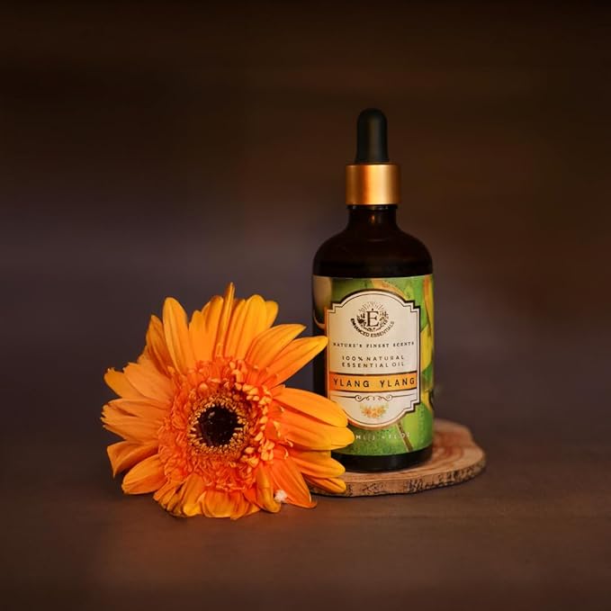 Luxurious YLANG YLANG Essential Oil by Enhanced Essentials|Slow Distilled & Pure| for Home,Diffusers,Skin Care,Aromatherapy,Bath, Massage,Perfume,Gifting,Soap and Candle Making|3.38 Fl Oz (100 ml) - Bloomnest