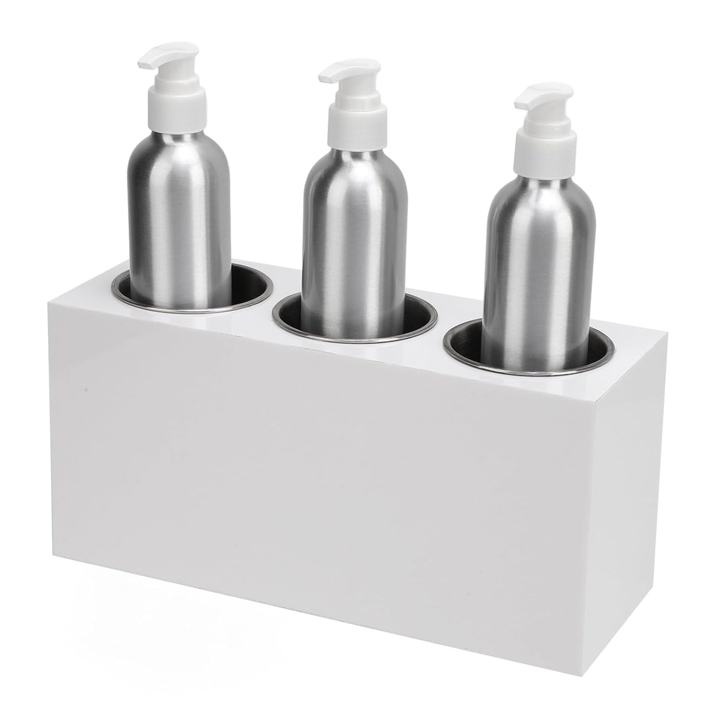 Oil Heater,Timer Function,Essential Oil Warmer Dispenser for Aromatherapy and Massage, Metal and Plastic, 3 Bottles, White (US Plug 100‑240V)