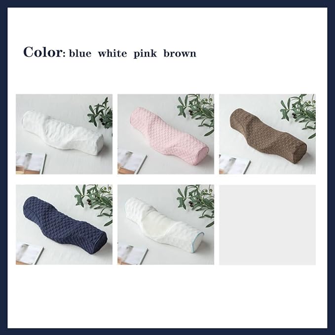 Cervical Neck Pillow for Pain Relief Sleeping, Neck roll Pillow Memory Foam for Stiff Neck Pain Relief ，Travel Bolster Pillow for Bed for Side Sleepers Back Sleeper. (White) - Bloomnest
