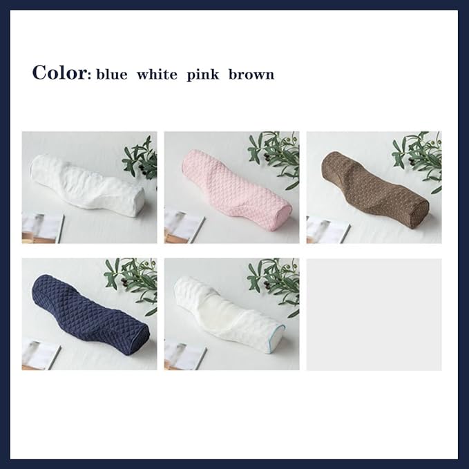 Cervical Neck Pillow for Pain Relief Sleeping, Neck roll Pillow Memory Foam for Stiff Neck Pain Relief ，Travel Bolster Pillow for Bed for Side Sleepers Back Sleeper. (Pink) - Bloomnest
