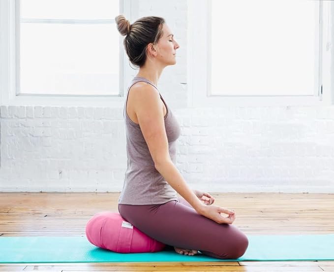 Meditation Cushion Sol Living Yoga Floor Pillow 100% Cotton Floor Cushion Removable Cover Firm Comfort Yoga Floor Cushion Seating for Adults Machine Washable Zafu Meditation Pillow Pouf Bolster Pillow