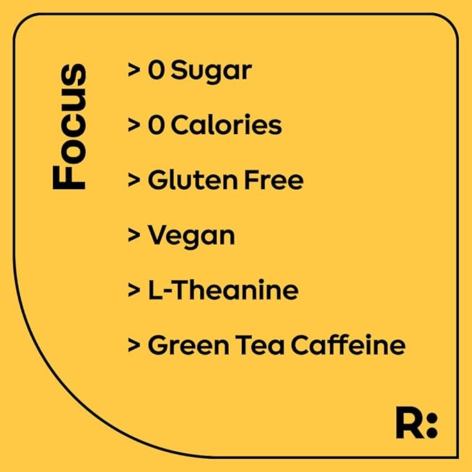 Ryde: Focus Shot | Orange Flavor | L-Theanine & Ginseng | Green Tea Caffeine | Vitamins B2 & B7 | 0 Calories, 0 Sugar | 2 FL OZ Shots | Supports Focus* (8 Pack) - Bloomnest