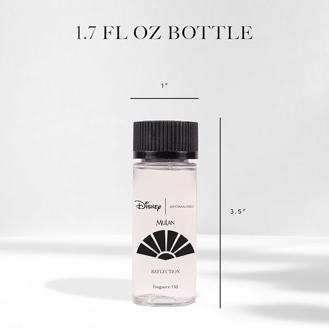 Aroma360 | Disney Reflection Fragrance Oil Blend | Disney Princess Mulan | Luxury Essential Diffuser Oil | Aromatherapy Scent Diffuser Oil | Bergamot, Nutmeg and Jasmine 1.7 fl oz 50mL - Bloomnest