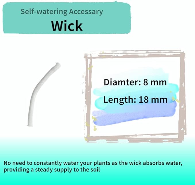 Nihow Self Watering Planter Accessory Set with Wick, Mesh - Enhance Your Plant's Growth and Health Easily - Bloomnest