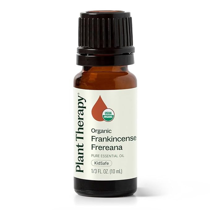 Plant Therapy Organic Frankincense Frereana Essential Oil 100% Pure, USDA Certified Organic, Undiluted, Natural Aromatherapy, Therapeutic Grade 10 mL (1/3 oz) PlantTherapy