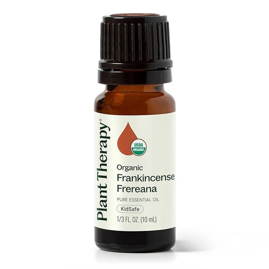 Plant Therapy Organic Frankincense Frereana Essential Oil 100% Pure, USDA Certified Organic, Undiluted, Natural Aromatherapy, Therapeutic Grade 10 mL (1/3 oz) PlantTherapy