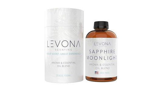 Levona Scent Essential Oil - Fresh Aroma for Home, Office, Hotel & Spa, Perfect in Humidifiers and Diffusers, Luxury Fragrance, with Lemon & Aqua Marine Notes - 700ml/ 23 fl oz, Sapphire Moonlight - Bloomnest