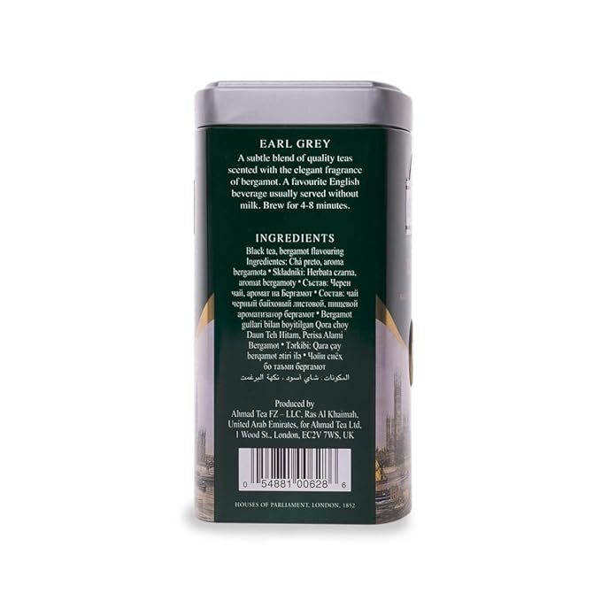 Ahmad Tea English Scene Caddy Earl Grey, 3.5-Ounce Tins (Pack of 6) - Bloomnest