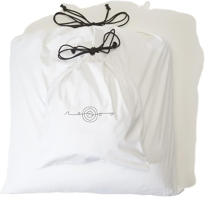 Meditation Cushion Set by renoo - Durable Comfortable Organic Cotton, Linen, Hemp - Modern Zafu Zabuton - Buckwheat Kapok Filled Floor Pillow Yoga Bolster in 15 Colors Washable Cover