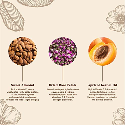 BEAUTE DE PROVENCE Multi-Use Oil for Face, Body and Hair - Organic Blend of Apricot, Vitamin E and Sweet Almond Oil Moisturizer for Dry Skin, Scalp and Nails - Rose Petals, and Bergamot Essential Oil - 4 Fl Oz - Bloomnest