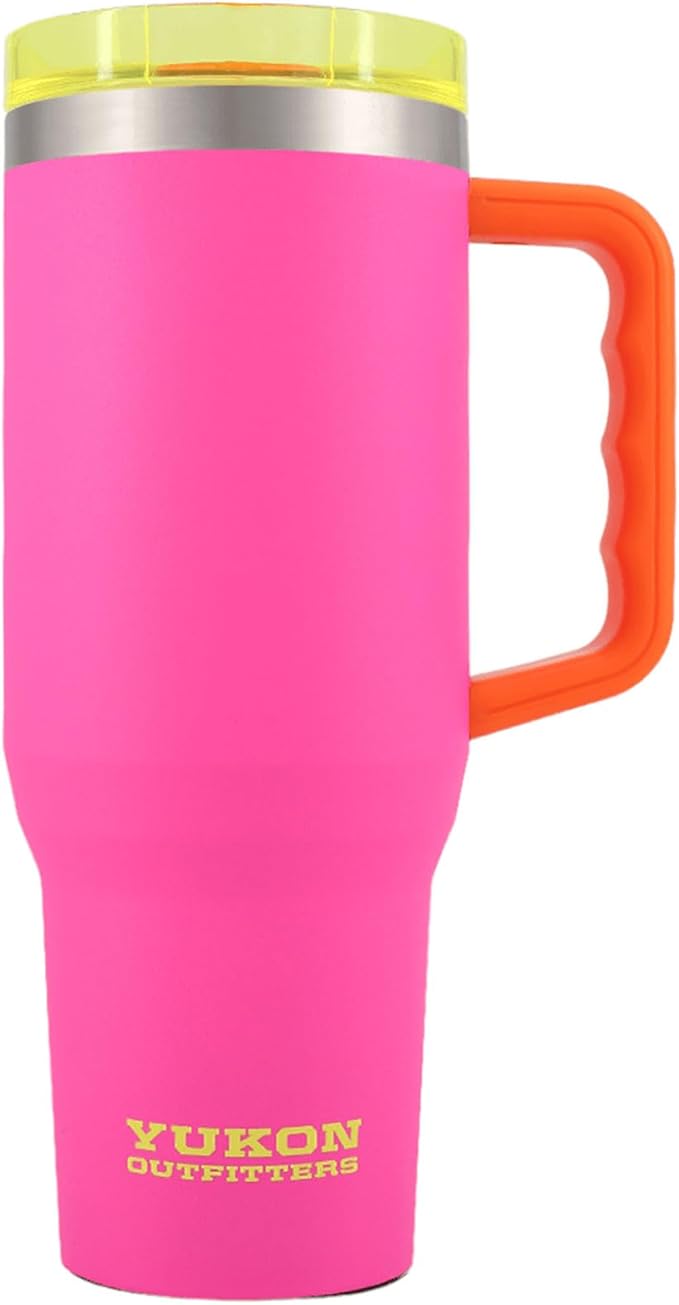 Yukon Outfitters Fit Forty 40oz Double Wall Vacuum Insulated Stainless Steel Tumbler with Reusable Straw & Ergonomic Handle | For Hot or Cold Beverage, Crystal Beach - Bloomnest