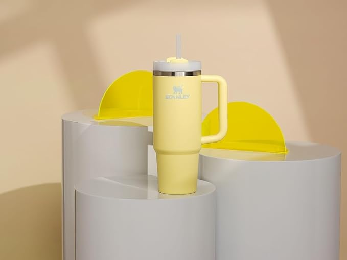 STANLEY Quencher H2.0 Tumbler with Handle and Straw 30 oz | Flowstate 3-Position Lid | Cup Holder Compatible for Travel | Insulated Stainless Steel Cup | BPA-Free | Pomelo - Bloomnest