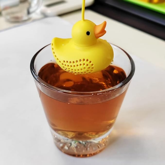 Tea Infusers For Loose Tea Cute Silicone Duckling Tea Infuser, Reusable Tea Infuser Is A Cute Companion For Your Afternoon Tea Time!