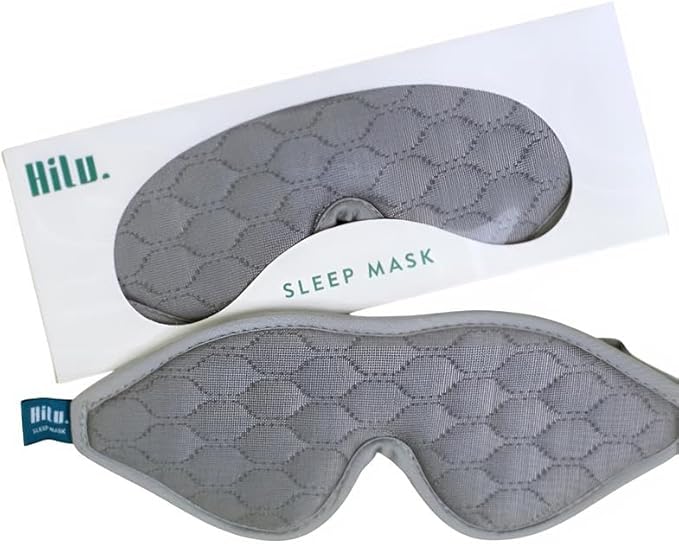 HILU Sleep Mask - 100% Light Blocking Eye Mask for Sleeping - Zero Eye Pressure, Comfortable & Adjustable Design - Durable Sleep Blindfold for Women, Men, Travel, Naps & Shift Work | Gray - Bloomnest