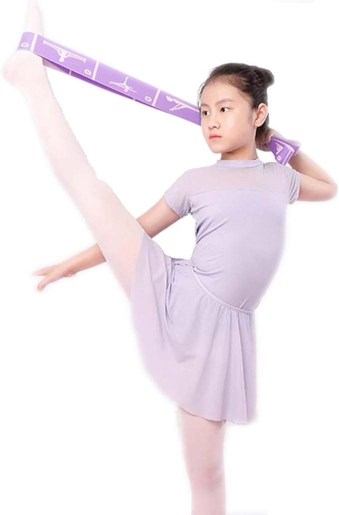 Adjustable Stretch Strap for Kids, 8-Loop Elastic Resistance Band for Children Gymnastics, Ballet Dance, Yoga, Stuff，Pilates & Flexibility Training, Home Exercise Equipment for Girls - Bloomnest