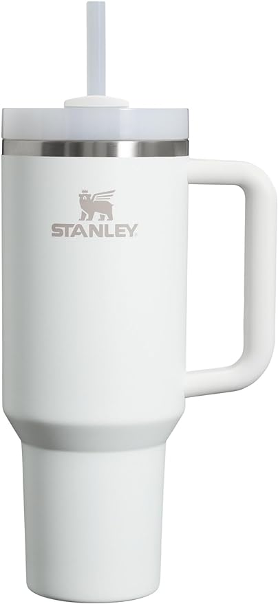 STANLEY Quencher H2.0 Tumbler with Handle and Straw 40 oz | Flowstate 3-Position Lid | Cup Holder Compatible for Travel | Insulated Stainless Steel Cup | BPA-Free | Frost