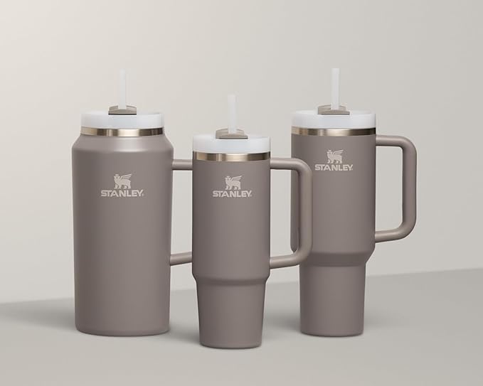 STANLEY Quencher H2.0 Tumbler with Handle and Straw 40 oz | Flowstate 3-Position Lid | Cup Holder Compatible for Travel | Insulated Stainless Steel Cup | BPA-Free | Stone - Bloomnest