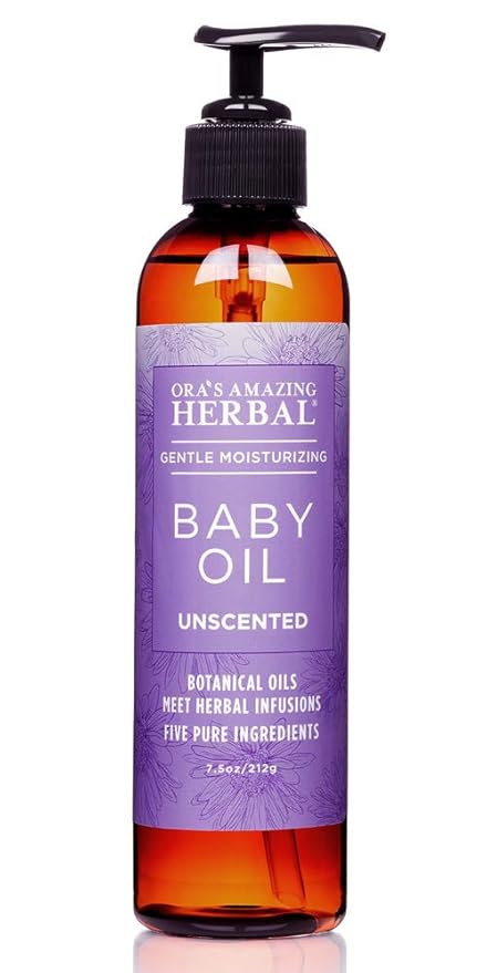 Ora's Amazing Herbal Calendula Baby Oil, Natural Infant Massage, Cradle Cap Scalp and Hair Oil, Organic Jojoba, Baby Acne, Unscented - Bloomnest