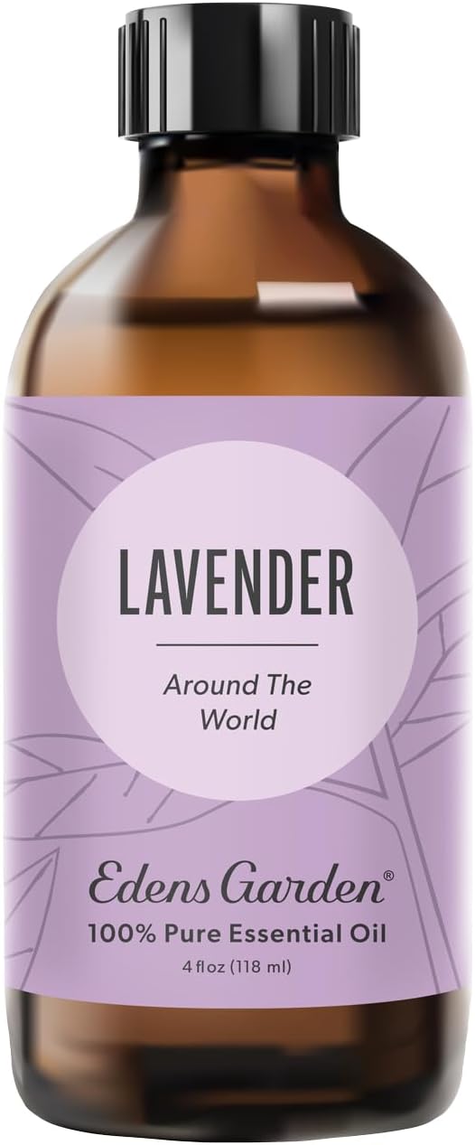 Edens Garden Lavender Around The World Essential Oil- 100% Pure Premium Grade, Undiluted, Natural, Therapeutic, Aromatherapy, The Best for Diffuser, Skin, Face, Candle 118 ml (4 fl oz) EdensGarden