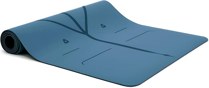 Liforme Travel Yoga mat – Patented Alignment System, Warrior-Like Grip, Non-Slip, Eco-Friendly, Ultra-Lightweight and Sweat Resistant, Made with Natural Rubber