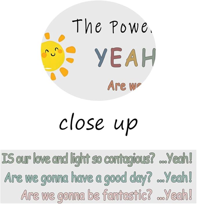 Inspirational Poster Positive Psychological Suggestion “The Power of Yeah” Motivational Wall Decor for Home Bedroom School Psychotherapy Room Framed Ready to Hang [30" W X 40" H] - Bloomnest