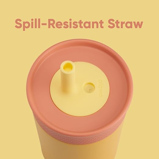 Owala Kids Insulation Stainless Steel Tumbler with Spill Resistant Flexible Straw, Easy to Clean, Kids Water Bottle, Great for Travel, Dishwasher Safe, 12 Oz, Navy and Blue (Home Base) - Bloomnest