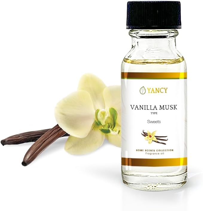 YANCY Vanilla Musk Home Collection Fragrance Oil (16 oz), Luxurious Vanilla and Musk Scent, Warm Fragrance for Diffusers, Oil Burners & Aroma Lamps, Cozy Scent for Relaxing Home Spaces YancySpa