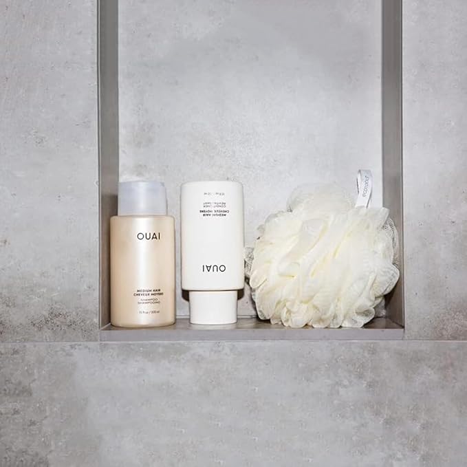 OUAI Medium Hair Shampoo & Conditioner Set, Travel Size - Hydrating Shampoo & Conditioner - With Coconut Oil, Babassu, Kumquat Extract & Keratin - Sulfate, Paraben & Phthalate Free (3 Oz) - Bloomnest