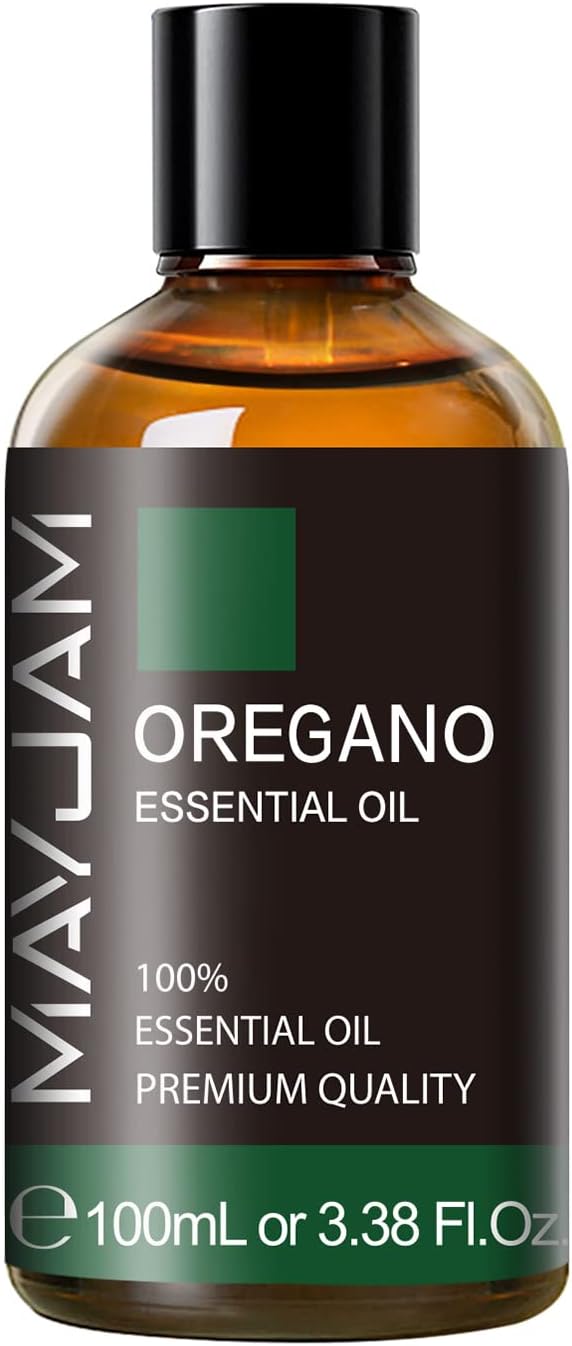 Oregano Essential Oil, MAYJAM Pure Essential Oils for Diffusers, 3.38FL.OZ/100ML Large Volume Oregano Oil with Premium Glass Dropper - Bloomnest