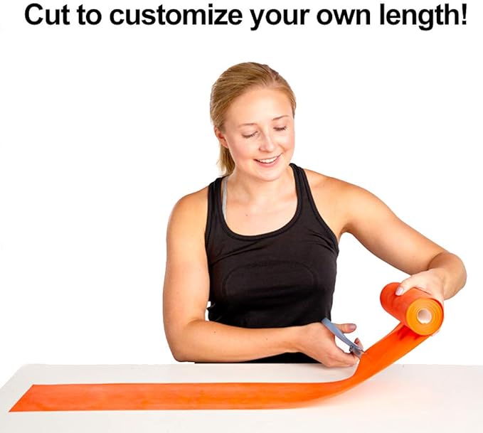 Resistance Band for Working Out - 8,16,24 Yard Resistance Bands Bulk Rolls - 10 Strengths in Light Medium and Heavy Exercise Bands - Latex Free Workout Bands Including iPhone App and e-Book - Bloomnest