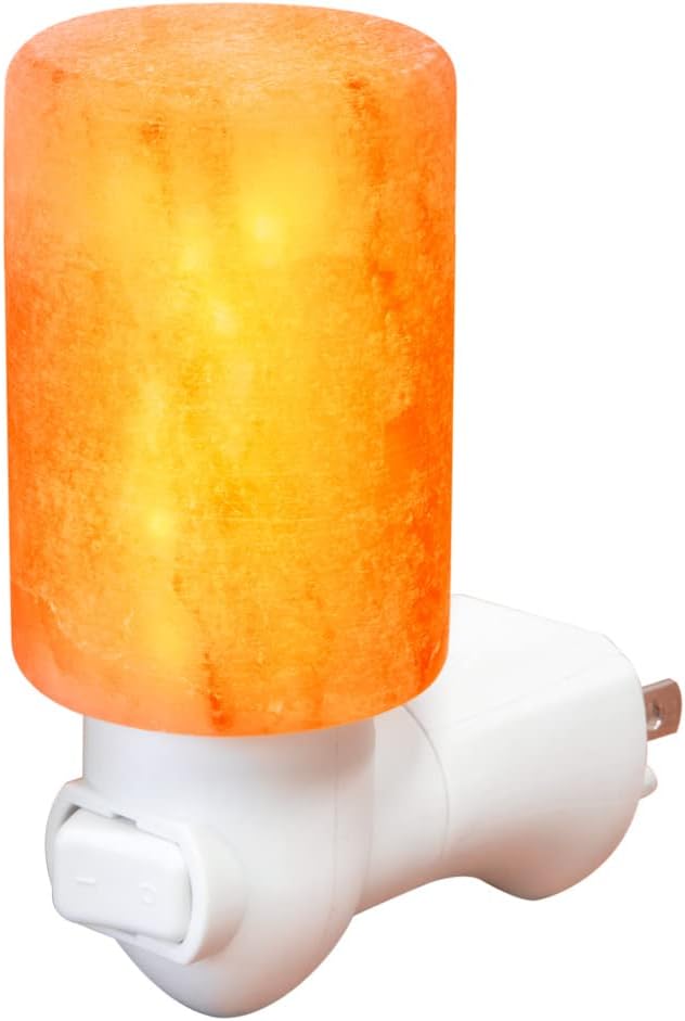 AULTRA Salt Lamp Night Light with Himalayan Natural Crystal Salt Color Lights - UL Listed Plug for Bedrooms Or Bathrooms (1 Pack) - Bloomnest