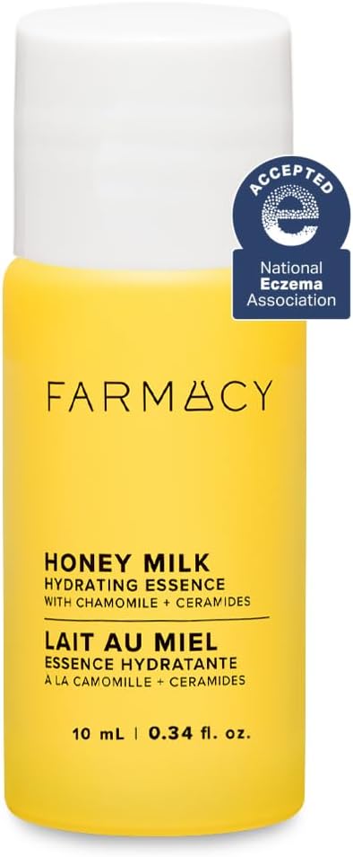 Farmacy Hydrating Essence - Hydrating Honey Milk Toner + Facial Essence to Soothe, Moisturize and Strengthen Skin Barrier - Preps Complexion for Skincare Products or Makeup Application (10ml) - Bloomnest