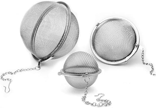 Stainless Steel Mesh Tea Ball, Extra Fine Mesh Tea Infuser for Loose Leaf Tea, Tea Strainers Tea Infuser Strainer Filters for Tea 3piece set - Bloomnest