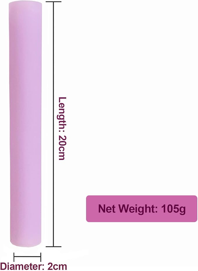 Singing Bowl Mallet Purple Acrylic Rubber Striker Mallet for Playing Quartz Crystal Singing Bowl with Bundle Pocket - Bloomnest