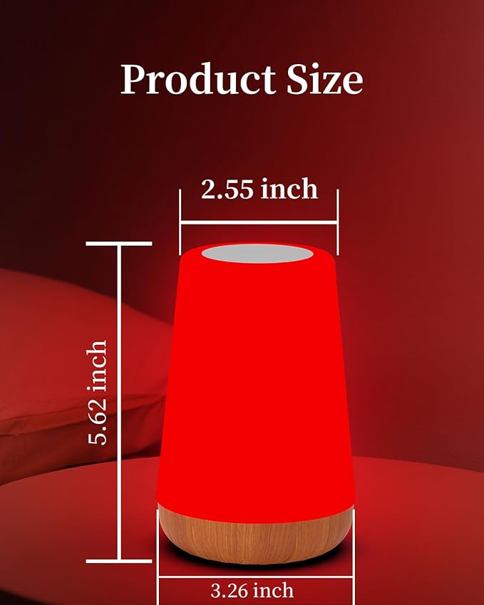 TLAOTNIY Red Light for Sleep Aid LampBlue Light Blocking Dimmable for Stress Relief Relaxation Travel Meditation and Yoga, 670nm Red Lamp (1 Pack) - Bloomnest