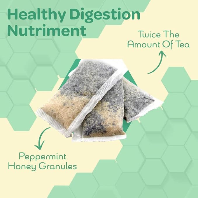 True Honey Peppermint Tea Bags - Honey Crystals Blended in Every Sachet - Healthy Digestion Nutriment - All Natural Organic Herbal Caffeine Free Tea Bag 24 Count… - Bloomnest