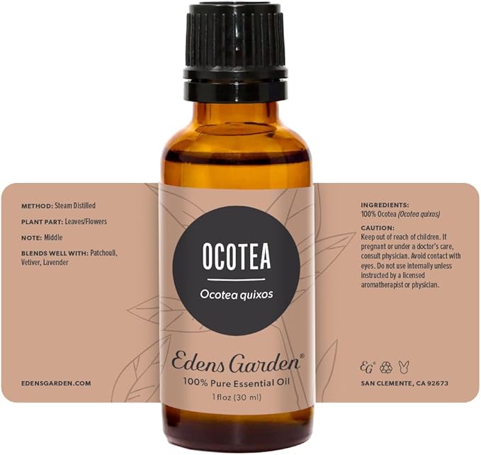 Edens Garden Ocotea Essential Oil- 100% Pure Premium Grade, Undiluted, Natural, Therapeutic, Aromatherapy, The Best for Diffuser, Candle, Laundry, Humidifiers 30 ml (1 fl oz) - Bloomnest