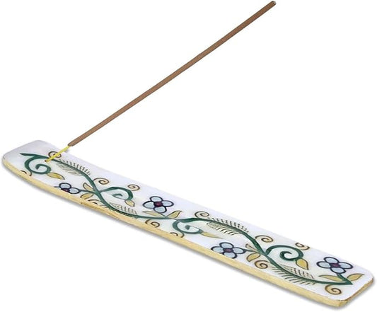 Bless-International Traditional-Handmade-Burner Wooden-Incense-Stick-Holder Ash-Catcher-Stand for-Aromatherapy-Meditation-Yoga (Inner Peace) 10 Inches, Pack of 1 - Bloomnest