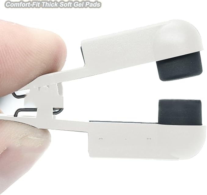 White Soft Gel Ear Clips for TENS Unit - Compatible with TENS 7000, Reusable 2mm Electrodes Bloomnest