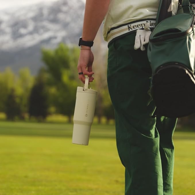 HydroJug Sport - Stainless Steel Tumbler with Straw, Vacuum Insulated, 32oz Leakproof Water Bottle, Ergonomic Design, Reusable, Dishwasher Safe, Rubber Base, Durable for Gym or Outdoors, Rodeo