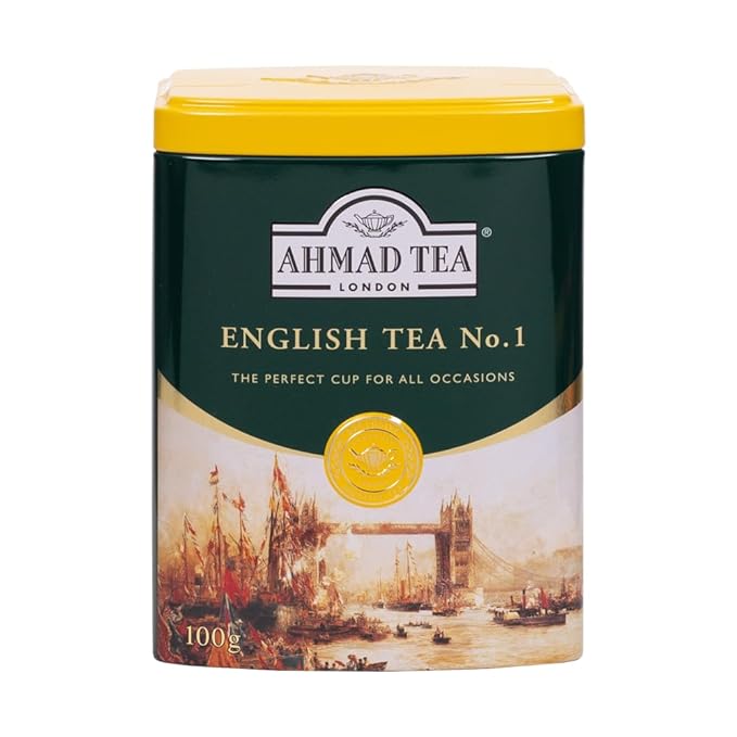 Ahmad Tea Caddy Gift Tin, English Scene, English Tea No.1, 100 Gram - Bloomnest