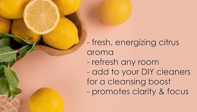 Lemon Essential Oil - 16 fl oz (473 ml) Amber Glass Bottle - 100% Pure Essential Oil - GreenHealth - Bloomnest