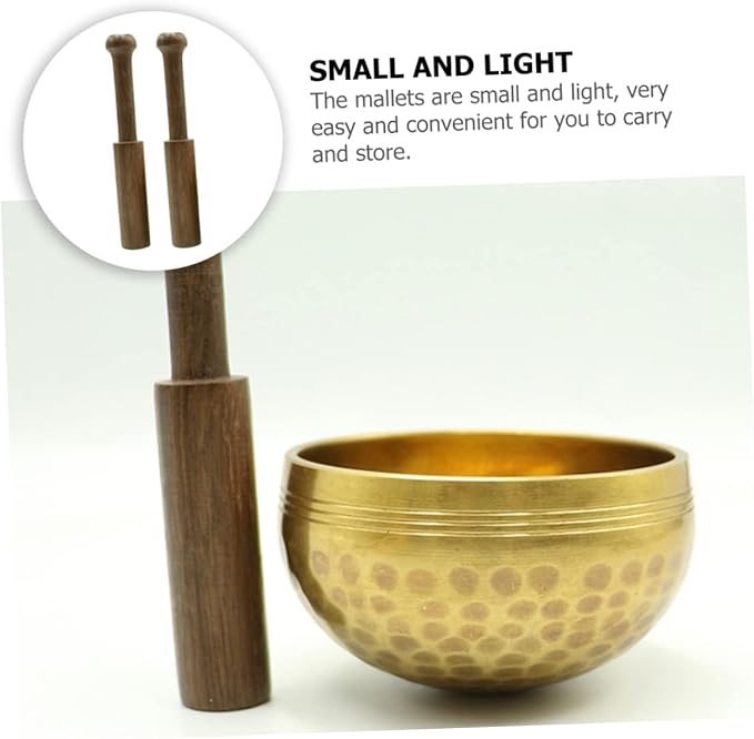 Beaupretty 2Pcs Sound Bowl Mallet Wooden Tibetan Knocking Rod for Meditation Durable Striker for Singing Bowls for Relaxation Healing Various Settings - Bloomnest