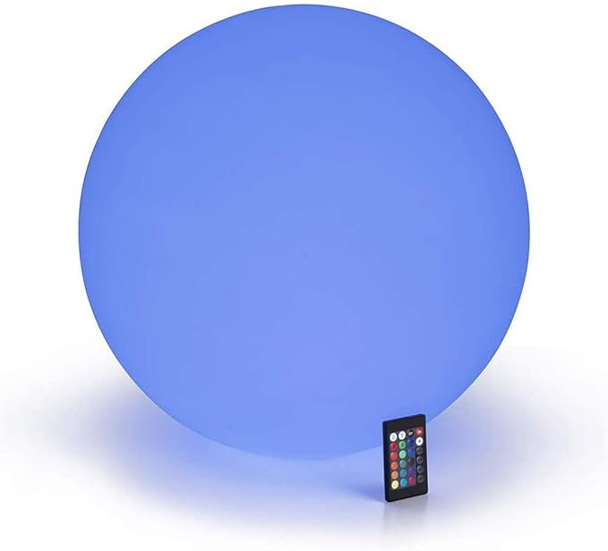 LOFTEK 20-inch LED Large Dimmable Light Ball: RGB 16 Color Changing Glow Ball with Remote Control, Waterproof Floating Pool Lights, Rechargeable for Nursery, Pool, Garden Decor - Bloomnest
